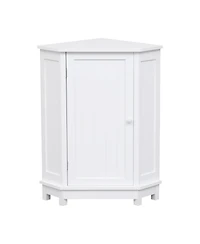 Midola Bathroom Cabinet Triangle Corner Storage Cabinet with Adjustable Shelf Modern Style Mdf Board