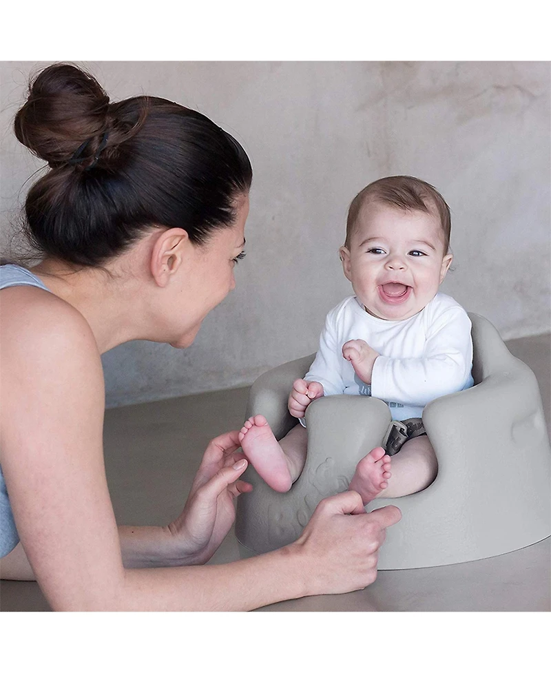 Bumbo Baby Infant Soft Foam Floor Seat Chair with Eating and Top Tray Attachment