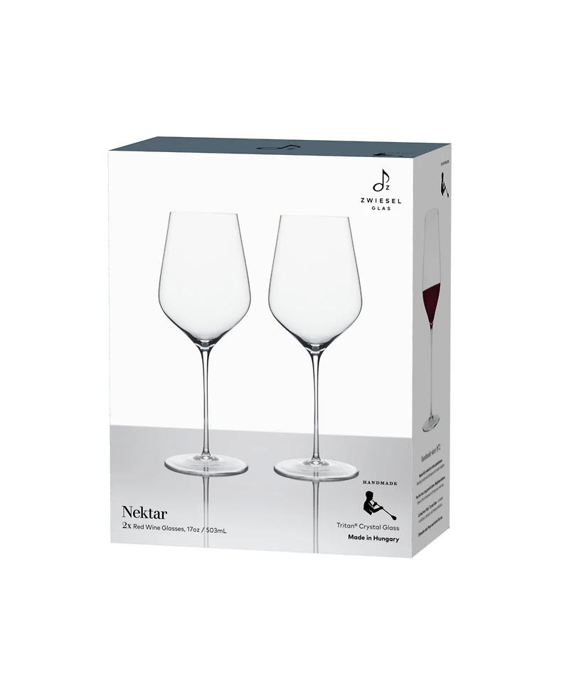 Zwiesel Glas Nektar Handmade Red Wine Glasses, Set of 2