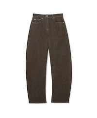 Reiss Women's Barrel-Leg Topstitched Jeans