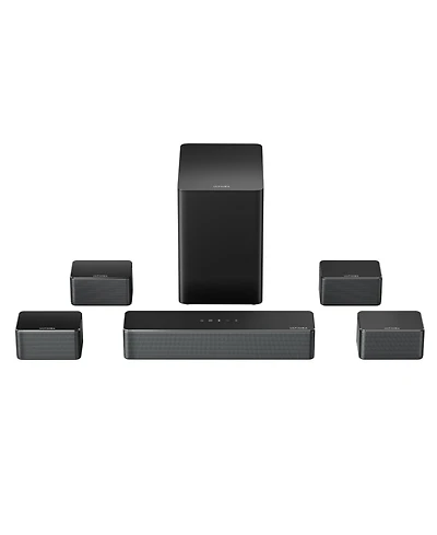 Ultimea 7.1ch Soundbar with Wireless Subwoofer, Surround Sound System for Tv, App Control, 410W Peak Power, 4 Wired Surround Speakers, Poseidon D70