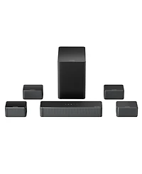 Ultimea 7.1ch Soundbar with Wireless Subwoofer, Surround Sound System for Tv, App Control, 410W Peak Power, 4 Wired Surround Speakers, Poseidon D70