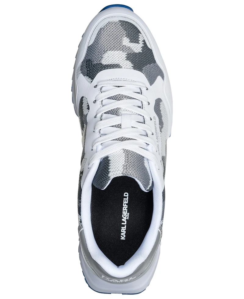 Karl Lagerfeld Men's Calixte Camo Lace-Up Runner Sneakers