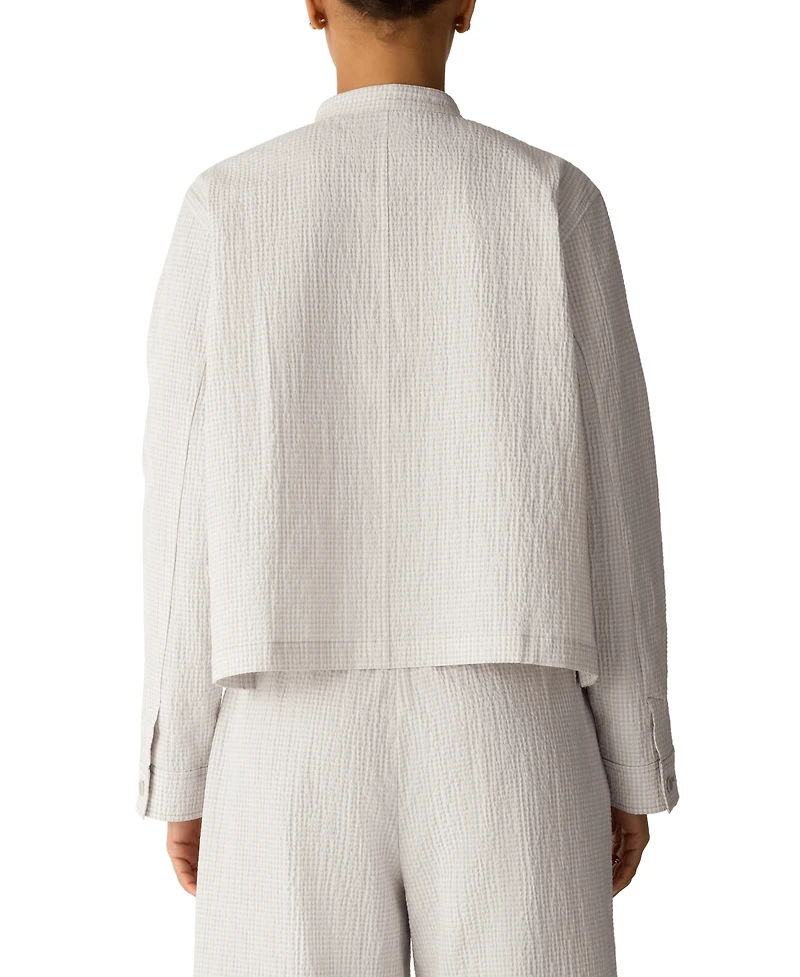 Eileen Fisher Women's Mandarin Collar Shirt Jacket, Regular and Plus