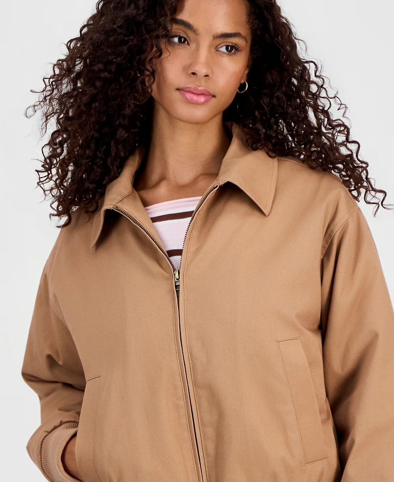 Hippie Rose Juniors' Twill Bomber Jacket