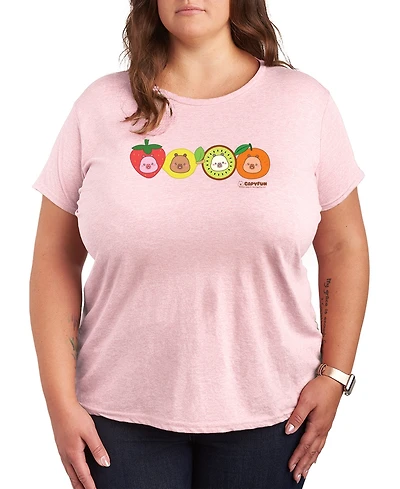 Hybrid Apparel Plus CapyFun Fruits Graphic T-Shirt