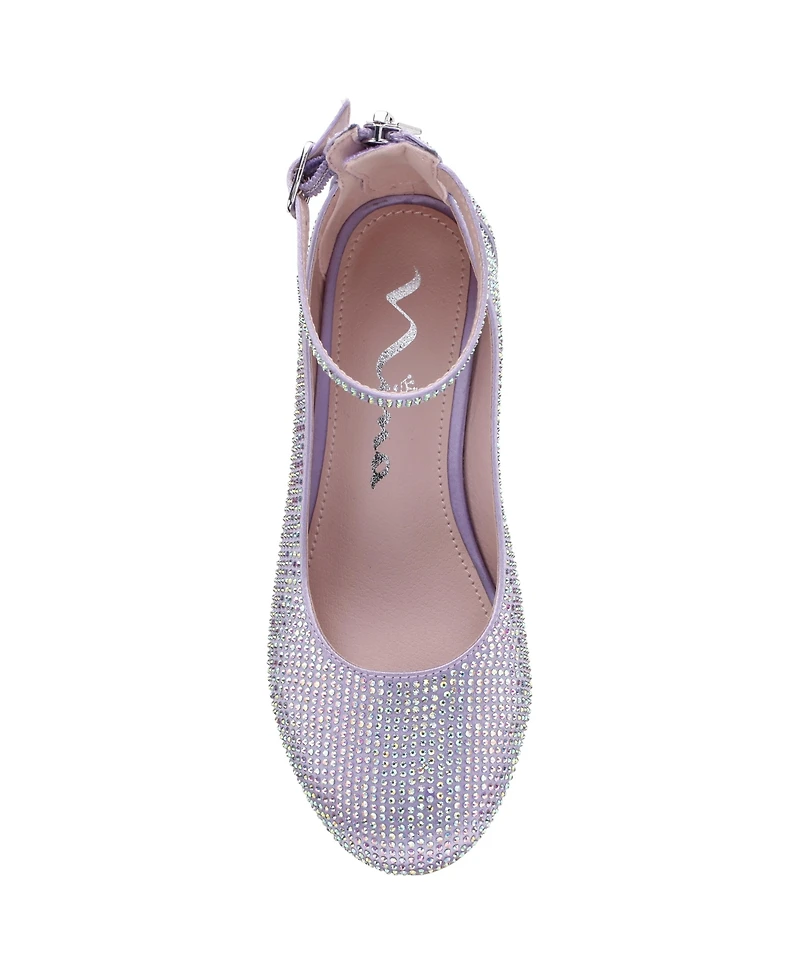 Nina Girls LENNIE2 Light Rhinestone Dress Shoes