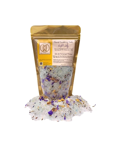Omm Collection Floral Soaking Bath Salts Night Lily Bag 14oz