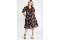 Kiyonna Plus Mon Cherie Floral Lace Cocktail Dress