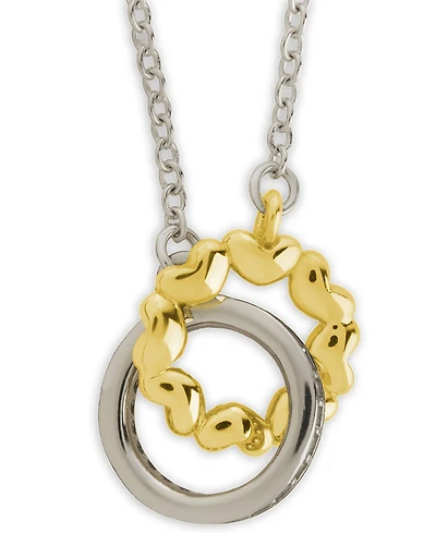 Sterling Forever Sterling Silver Interlocking Heart Charm Necklace