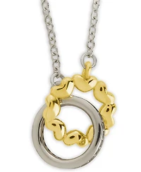 Sterling Forever Sterling Silver Interlocking Heart Charm Necklace