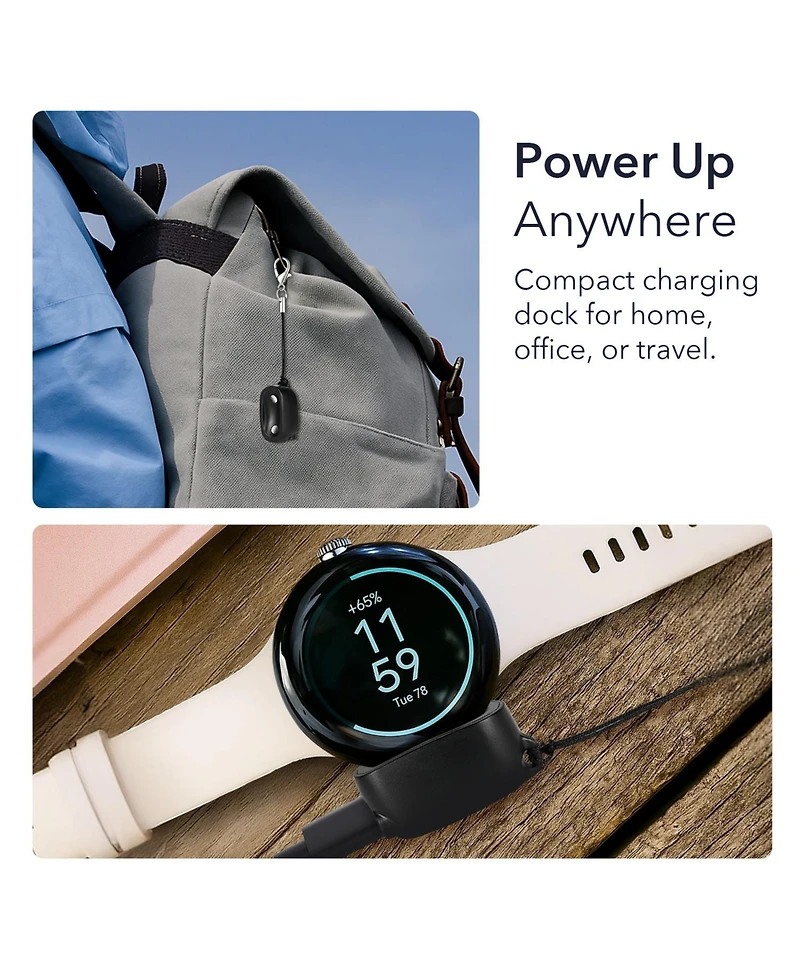 Wasserstein On-the-Go Charging Dock for Google Pixel Watch 4 (41mm and 45mm)