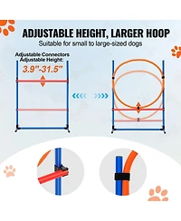 Cozito Dog Agility Training Equipment, Hurdle and Jump Ring Set with Storage Bag