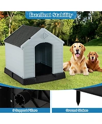 Cozito Dog House for Small Dogs Plastic with Elevated Floor