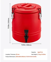 Cozito Insulated Beverage Dispenser, 3 Gal 11.4L Hot and Cold Drink Server with Spigot