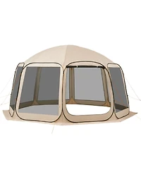 Cozito Screen House Tent, 15 x 13.8 feet 12-15 Person Pop Up Canopy with Carry Bag