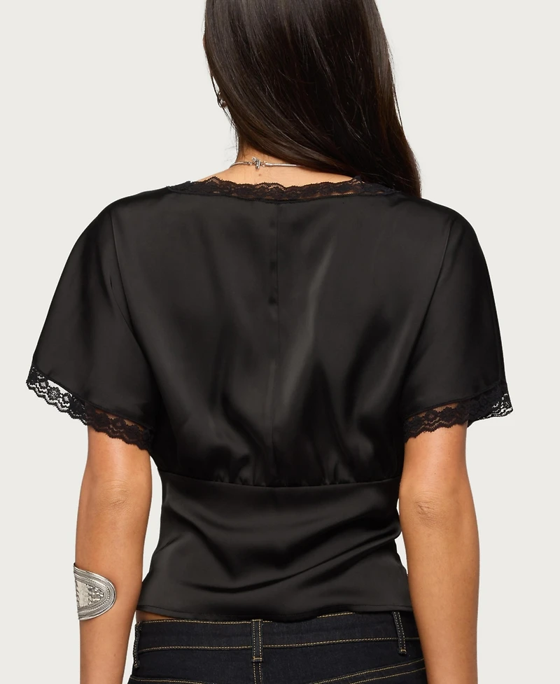 Edikted Women's Ihara Lacey Cinched Waist Top