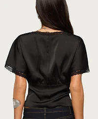 Edikted Women's Ihara Lacey Cinched Waist Top