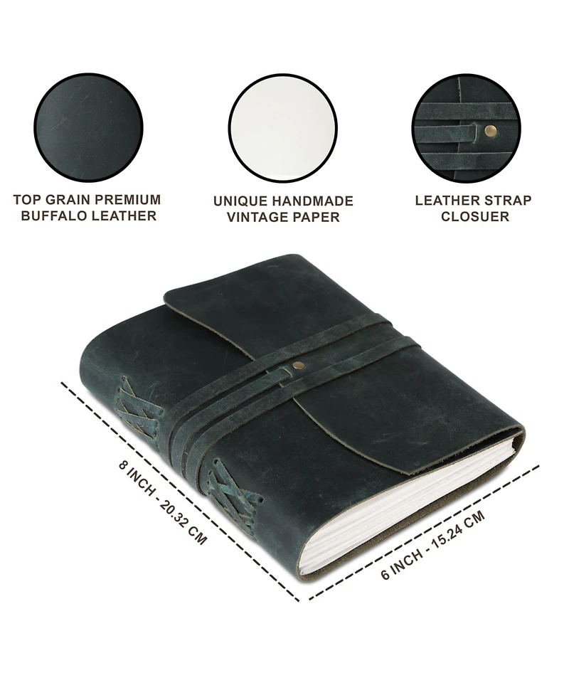 Gnuadz Leather Journal Vintage Notebook Unlined Blank Paper Travel Diary Sketchbook