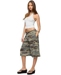 Edikted Women's Camo Rush Oversized Bermuda Shorts