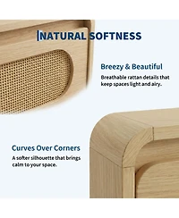 gaomon 5 Drawer Dresser, Farmhouse Wooden Vertical Dresser with Metal Handles, Modern Cabinet for Bedroom, Living Room