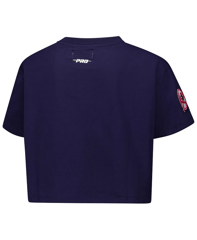 Pro Standard Women's Navy New York Yankees Made To Play Boxy Cropped T-Shirt