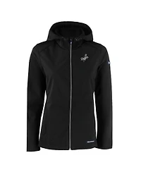 Cutter Buck Women's Black Los Angeles Dodgers Evoke Eco Softshell Full-Zip Hoodie Jacket