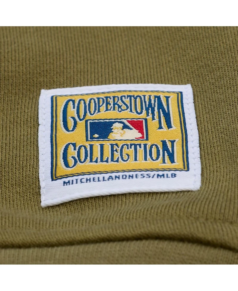 Mitchell Ness Women's Olive New York Yankees Cooperstown Collection Fleece Sweatshirt