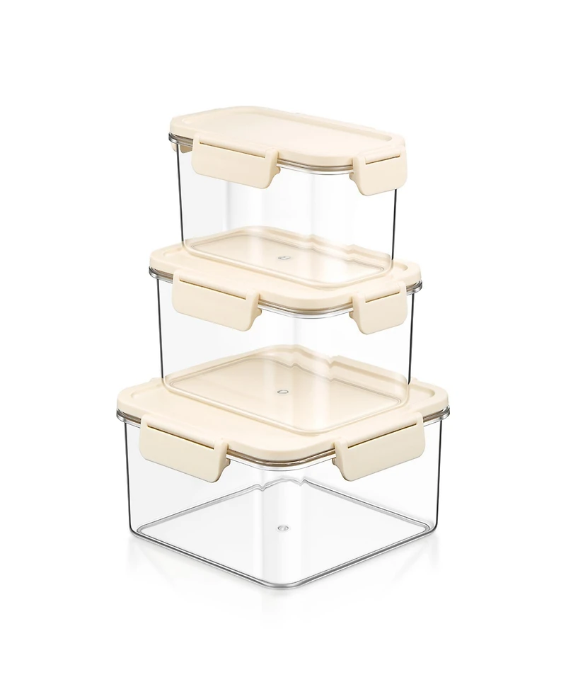 Sorbus 3-Piece Assorted Snap Lids Airtight Food Storage Container Set