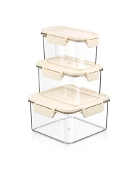 Sorbus 3-Piece Assorted Snap Lids Airtight Food Storage Container Set