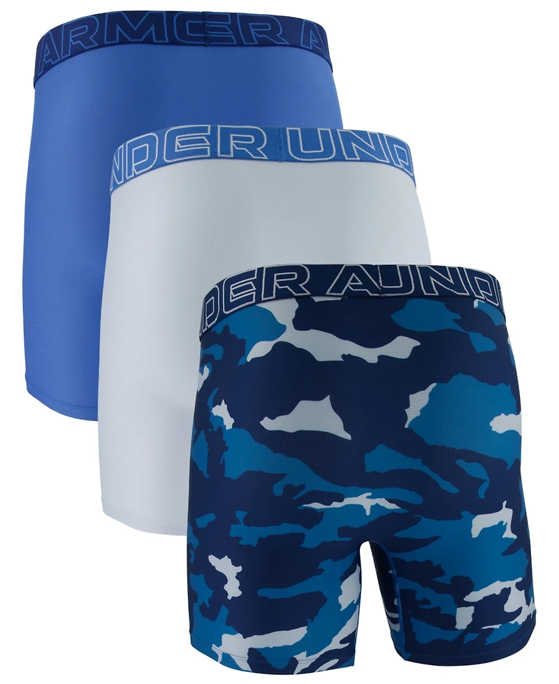 Under Armour Men's Performance Tech Mesh Novelty 6" Boxer Briefs, 3-Pack