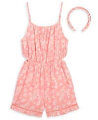 Scotch & Soda Girls' 4-6X Sleeveless Romper and Headband, 2-Piece Set