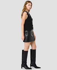 French Connection Women's Mozart V-Neck Sleeveless Rib Knit Vest