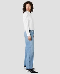 French Connection Women's Cambria Crewneck Button-Front Top