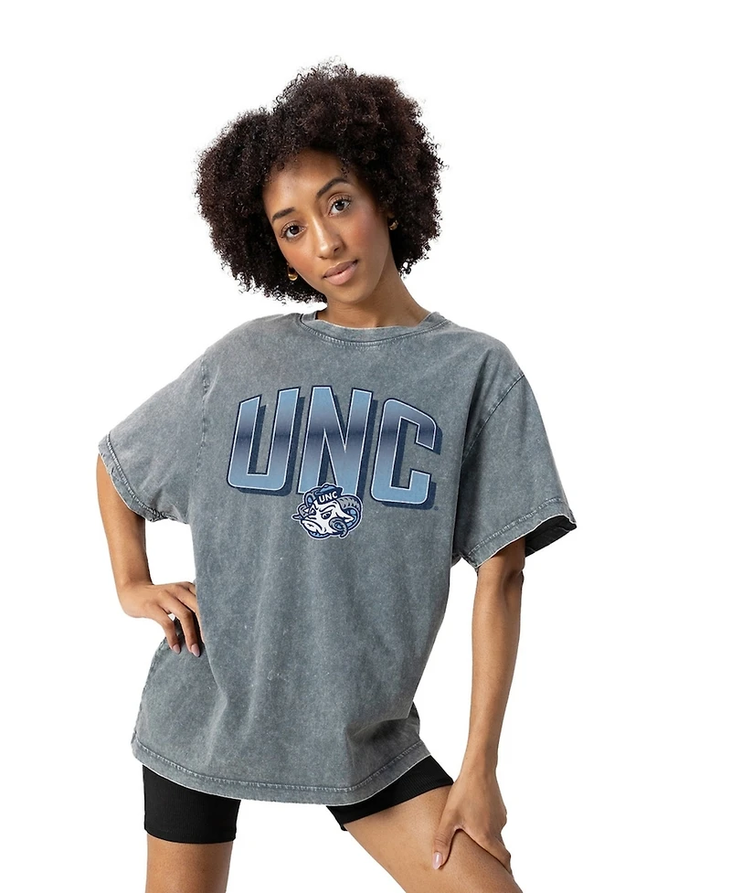 Gameday Couture Women's Gray North Carolina Tar Heels Snow Washed Relaxed Fit Classic T-Shirt
