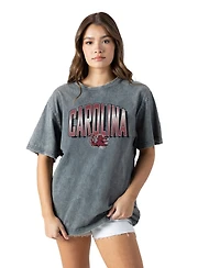 Gameday Couture Women's Gray South Carolina Gamecocks Snow Washed Relaxed Fit Classic T-Shirt
