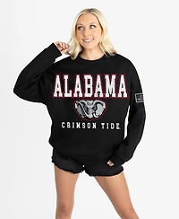 Gameday Couture Women's Black Alabama Crimson Tide Oversized Level Up Label Premium Sweatshirt