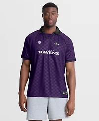 Fanatics Men's Purple/Black Baltimore Ravens Homerun Raglan V-Neck Polo Shirt