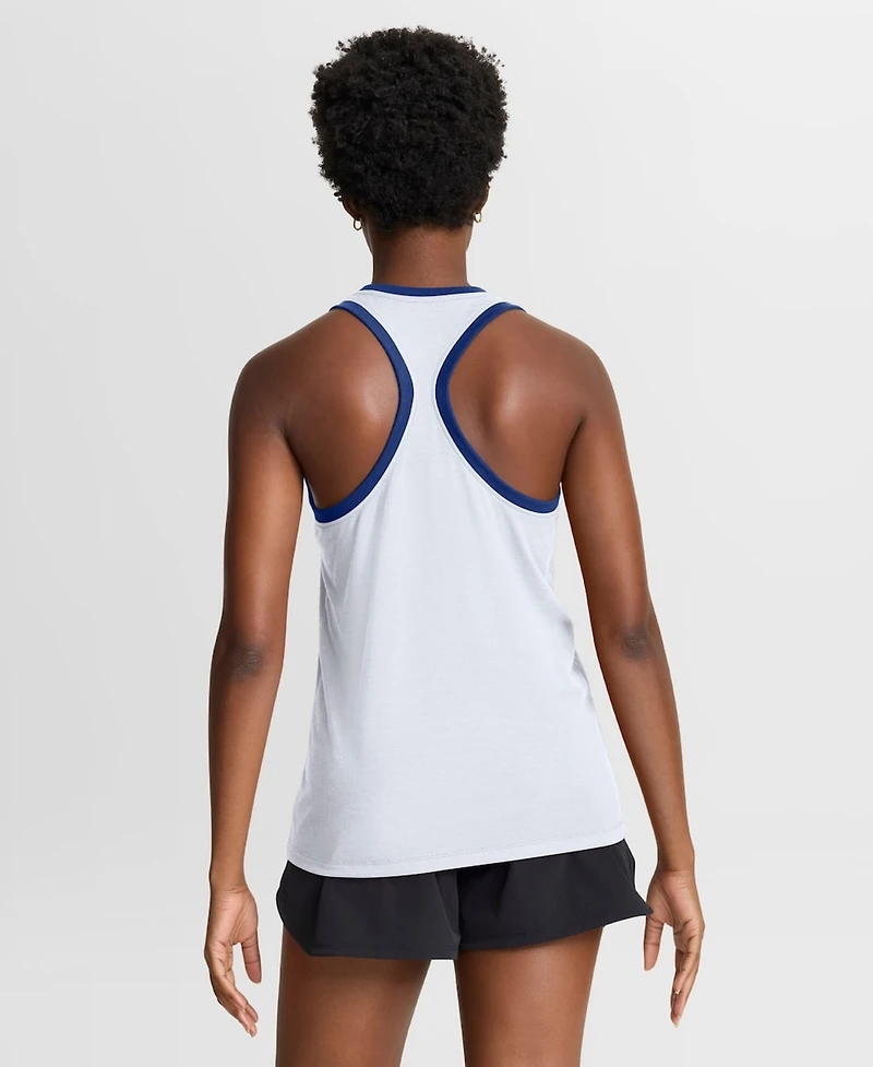 Nike Women's White Los Angeles Dodgers Tri-Blend Dri-fit Racerback Tank Top
