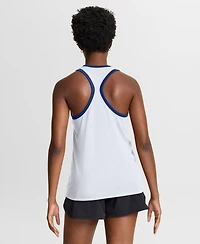 Nike Women's White Los Angeles Dodgers Tri-Blend Dri-fit Racerback Tank Top