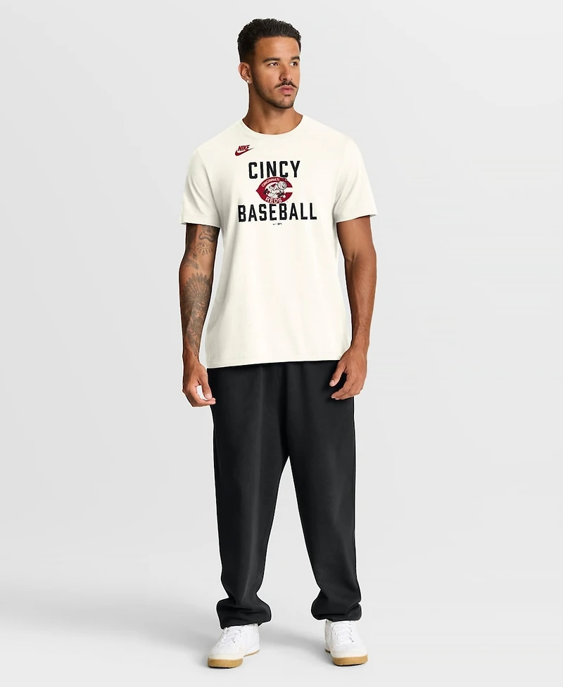 Nike Men's Cream Cincinnati Reds Cooperstown Collection ‘70s Inspired T-Shirt