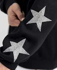 Gameday Couture Women's Black Arizona Wildcats Pure Victory Relaxed Rhinestone Pullover Sweatshirt