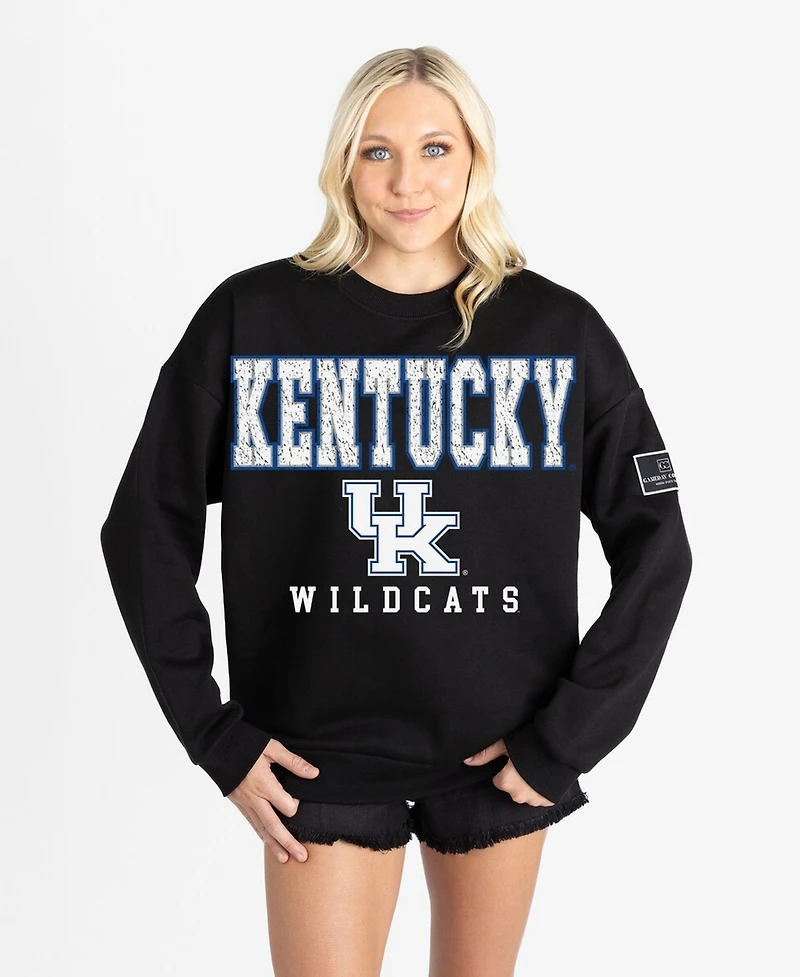 Gameday Couture Women's Black Kentucky Wildcats Oversized Level Up Label Premium Sweatshirt