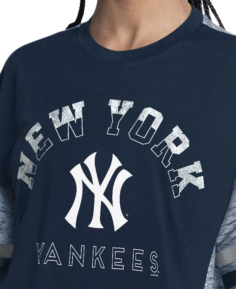 G-iii 4Her by Carl Banks Women's Navy New York Yankees Off-Season Oversized Top