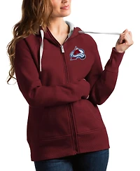 Antigua Women's Burgundy Colorado Avalanche Victory Full-Zip Hoodie