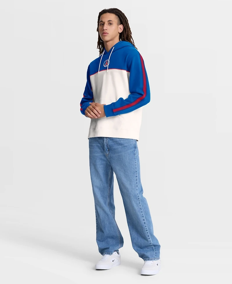 Fanatics Men's Royal/White Paris Saint-Germain Retro Overhead Tri-Blend Hoodie