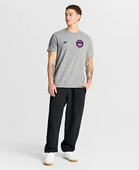 Nike Men's Heather Gray Chicago Cubs Cooperstown 2-Hit T-Shirt
