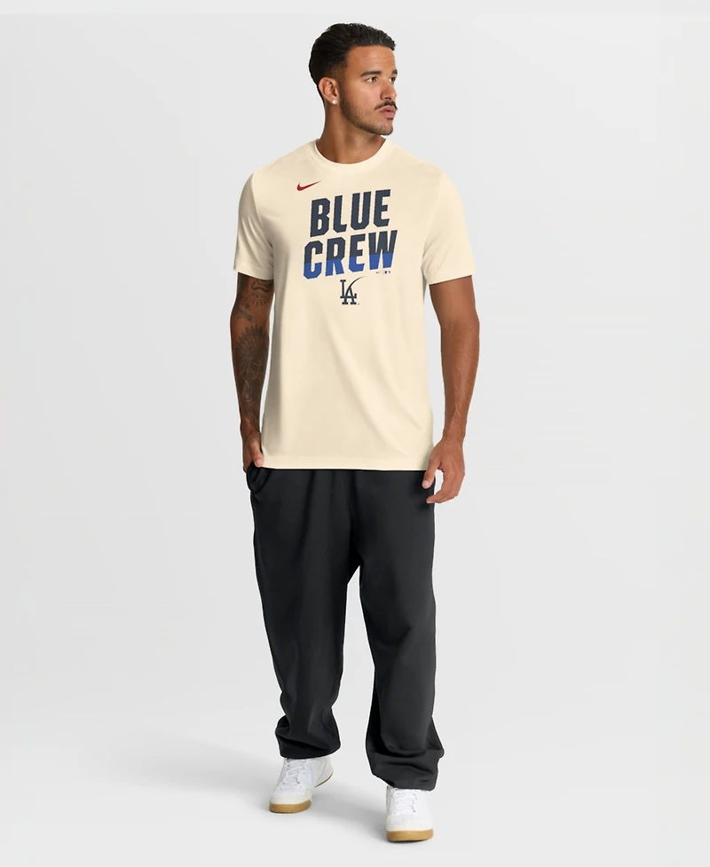 Nike Men's Cream Los Angeles Dodgers 2026 City Connect Team Phrase Script Dri-fit T-Shirt
