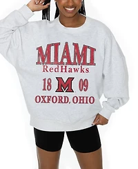 Gameday Couture Women's Ash Miami University RedHawks Premium Fleece Pullover Sweatshirt