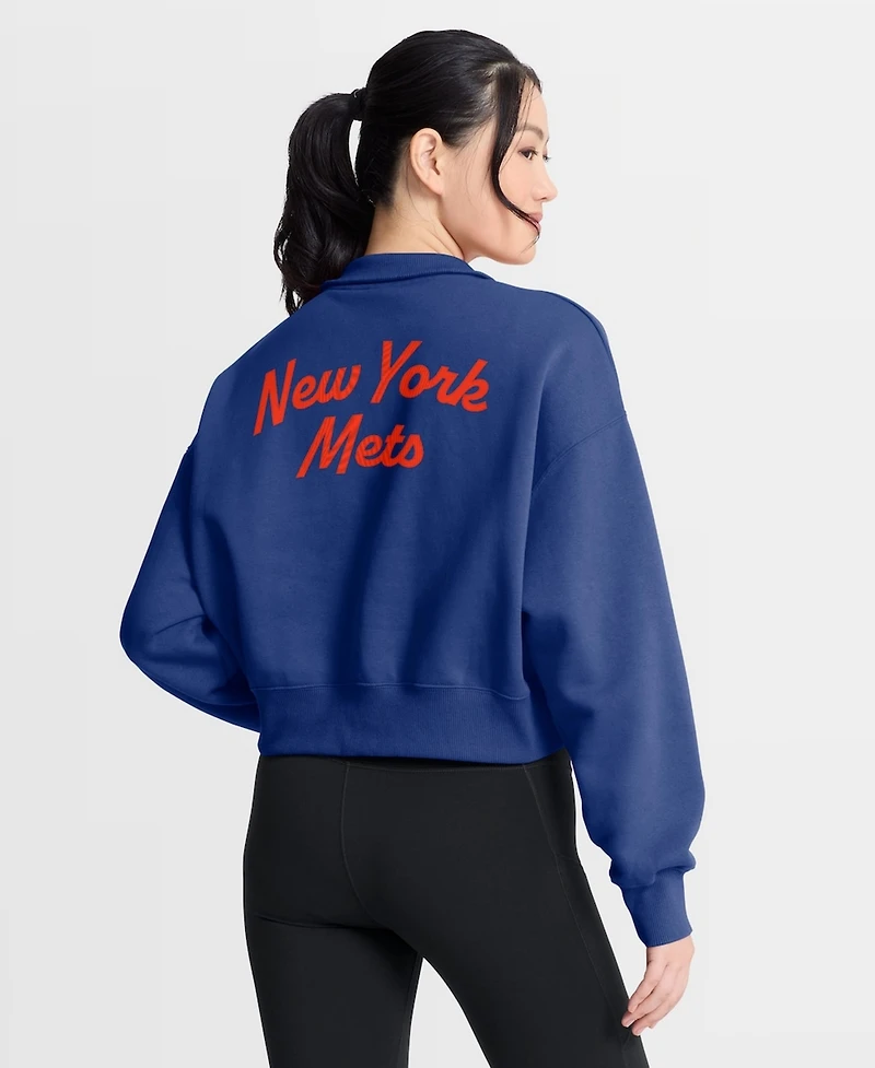 Nike Women's Royal New York Mets Primetime Phoenix Fleece Half-Zip Sweatshirt